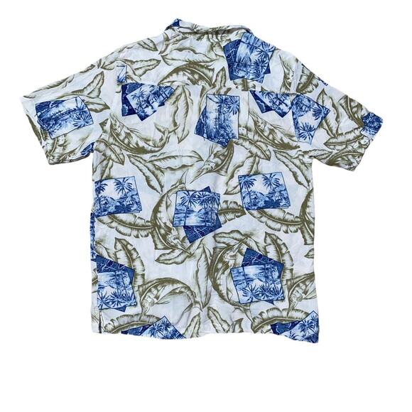 Caribbean Shirt Joe Hawaiian Floral Print Vintage Beach Button Up Short Sleeve - Picture 3 of 6